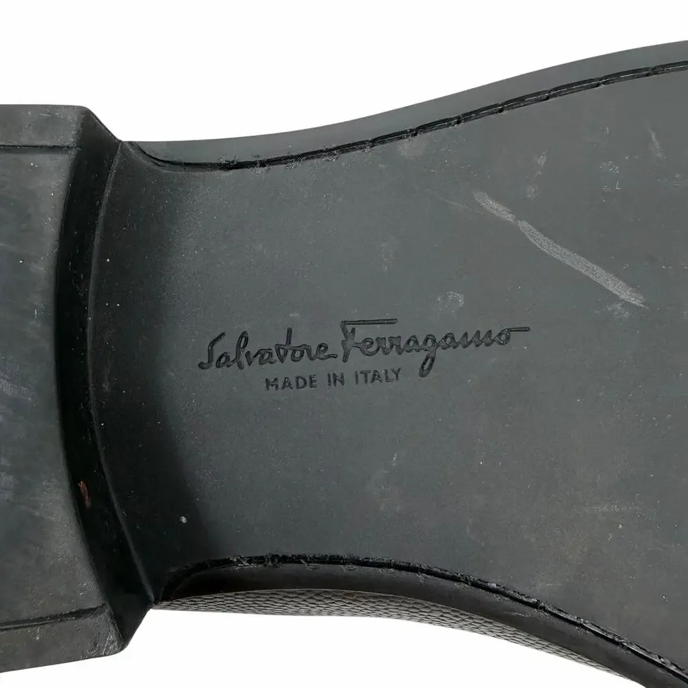 Salvatore Ferragamo Grandioso Gancini Bit Leather Loafer Black Size 10D/ 11